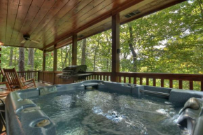 Bearfoot Ridge Wood-burning fireplace cozy hot tub serene views